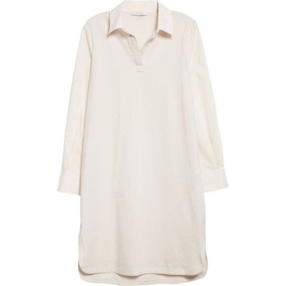 MaxMara Leisure Rimmel Shirt Dress Sand Size L Cream color - Picture 7 of 7